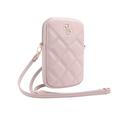 Guess Quilted 4G Metal Logo Phone Bag with Adjustable Strap