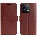 Xiaomi Redmi Note 13 Wallet Case with Magnetic Closure - Brown