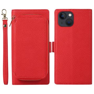 iPhone 14 Plus 2-in-1 Magnetic Wallet Case with Zipper