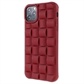 iPhone 11 Pro 3D Cube Design Silicone Case - Red