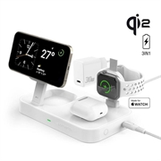 4smarts 3-in-1 Trident Qi2 Charging Station - 15W - White