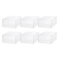 6 Pcs. Plastic Shoe Boxes / Sneaker Boxes - Transparent