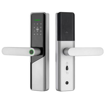 A1 Tuya WiFi Fingerprint Smart Door Lock with Dynamic Passwords and NFC - Silver