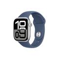 Apple Watch 10 GPS MWWA3QN/A - Aluminum, Denim Sport Band, S/M, 42mm