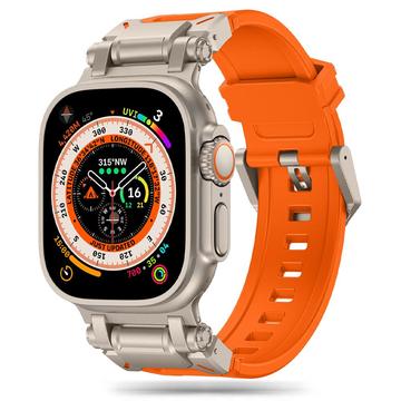 Apple Watch Series Ultra 2/Ultra/9/8/SE (2022)/7/SE/6/5/4/3/2/1 Tech-Protect Delta Pro Strap - 49mm/45mm/44mm/42mm - Orange / Titanium