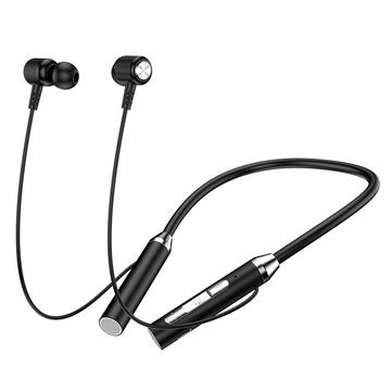 B3 9D Surround Stereo Sports Bluetooth Headphones with Silicone Neckband - Black