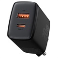 Baseus Compact Wall Charger 20W - USB-C PD3.0, USB QC3.0 (Open Box - Bulk Satisfactory) - Black