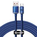 Baseus Crystal Shine USB-A / USB-C Cable - 2m, 100W - Blue