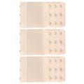 Bra Extenders with 3 Rows of Hooks - 3 Pcs. - Skin Tone