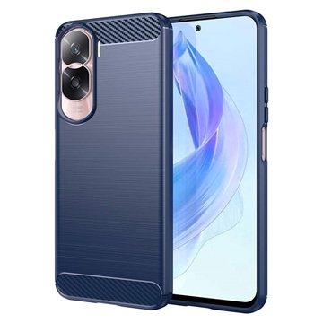 Honor 90 Lite/X50i Brushed TPU Case - Carbon Fiber - Blue