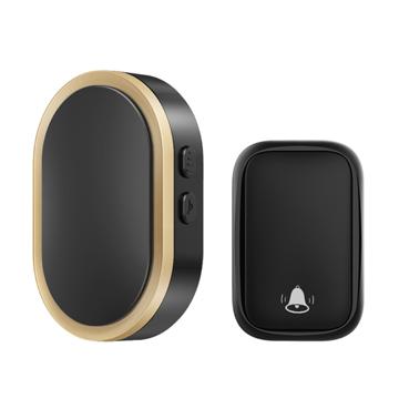 Cacazi FA99 Self-Powered Wireless Doorbell - Black / Gold