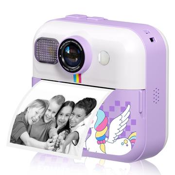 CP02 Kids HD Digital Camera with Thermal Printer & 32G TF Card - Purple