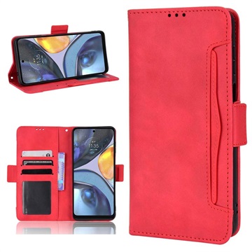 Cardholder Series Motorola Moto G22 Wallet Case - Red