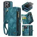 iPhone 15 Pro Caseme 2-in-1 Multifunctional Wallet Case - Blue