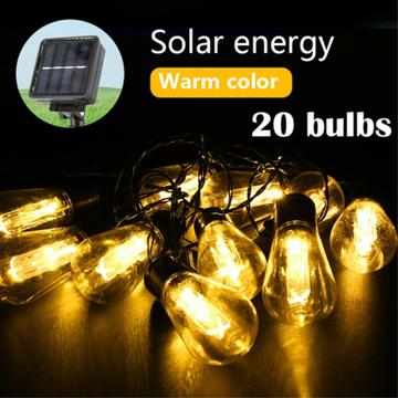 Decorative Solar Light String with LED Bulbs - 5m