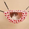 Dual-Layer Hanging Cat Hammock Bed - Strawberry