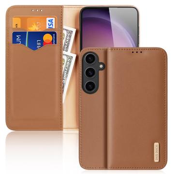 Samsung Galaxy S24 Dux Ducis Hivo Wallet Leather Case - Brown