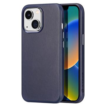 Dux Ducis Naples iPhone 14 Plus Leather Coated Case - Blue