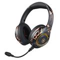 EL-A2 Folding Gaming Headset Graffiti Cool Headphone with Microphone Head-Mounted Bluetooth Earphone (Open Box - Bulk Satisfactory) - Black