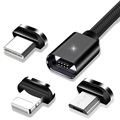 Essager 3-in-1 Magnetic Cable - USB-C, Lightning, MicroUSB - 3m