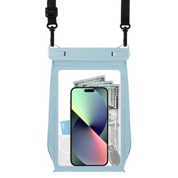 Extra Large Universal Waterproof Case w. Lanyard - 8.2" - Blue