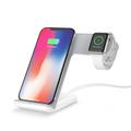 F11 2-in-1 Mobile Phone Smart Watch Wireless Charging Stand Qi Wireless Fast Charger for iPhone Samsung Apple Watch