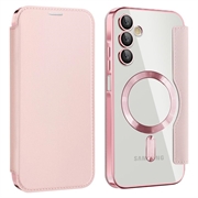 Samsung Galaxy A15 Flip Case with Card Slot - MagSafe Compatible - Pink