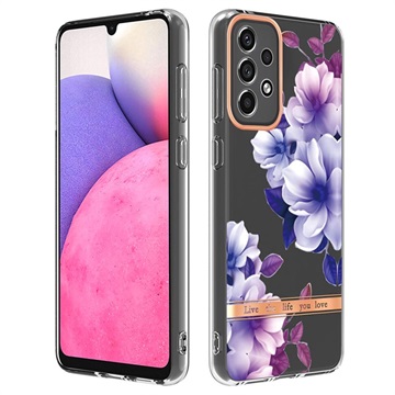 Flower Series Samsung Galaxy A33 5G TPU Case - Purple Begonia