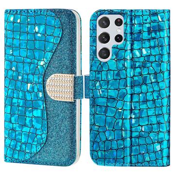 Croco Bling Series Samsung Galaxy S23 Ultra 5G Wallet Case