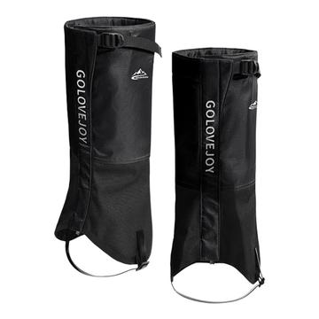 Golovejoy HX39 Waterproof Leg Gaiters - Plush Lining for Hiking, Climbing, and Skiing - L - Black