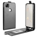 Google Pixel 4a Vertical Flip Case with Card Slot - Black