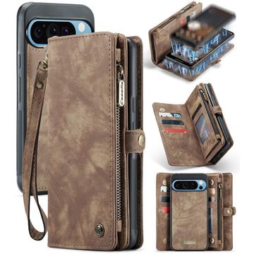 Google Pixel 9 Pro XL Caseme 008 2-in-1 Multifunctional Wallet Case - Brown