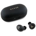 Guess Grained Classic Logo True Wireless Earphones - Black