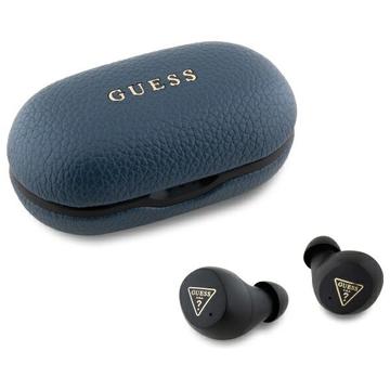 Guess Grained Classic Logo True Wireless Earphones - Blue