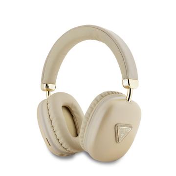 Guess Saffiano Triangle Logo Wireless Headphones - Gold