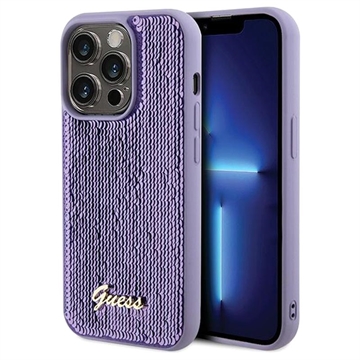 iPhone 15 Pro Guess Sequin Script Logo Case - Purple