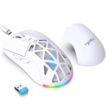 HXSJ T26 RGB Backlit Wireless Mouse / Bluetooth Mouse 4800 DPI - White