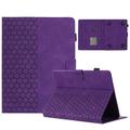 Honeycomb Patterned Universal Tablet Case with Card Slots - 10" - Purple