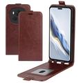 Honor Magic6 Pro Vertical Flip Case with Card Slot - Brown