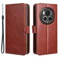 Honor Magic6 Pro Wallet Case with Magnetic Closure - Brown