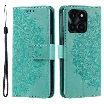 Honor X6b Mandala Series Wallet Case - Green