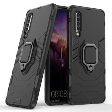 Huawei P30 Hybrid Case with Ring Holder - Black