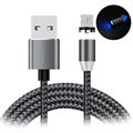 LED Magnetic Lightning Charging Cable - iPhone, iPad, iPod - Black