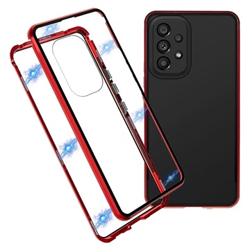 Samsung Galaxy A53 5G Magnetic Case with Tempered Glass - Red