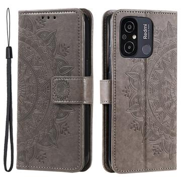 Xiaomi Redmi 12C Mandala Series Wallet Case with Stand