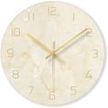 Marble Pattern Decorative Wall Clock - 30cm - Beige