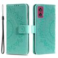 Motorola Edge 50 Fusion Mandala Series Wallet Case - Green