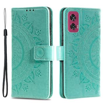 Motorola Edge 50 Fusion Mandala Series Wallet Case - Green