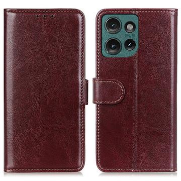 Motorola Edge 50 Neo Wallet Case with Magnetic Closure - Brown