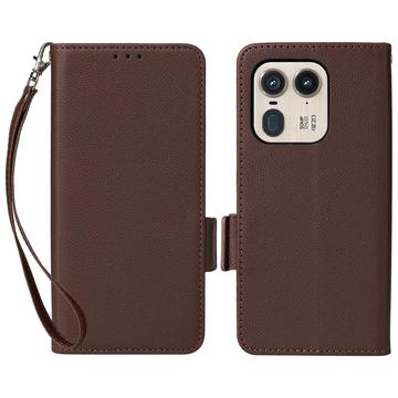 Motorola Edge 50 Ultra/Moto X50 Ultra Wallet Case Magnetic Closure - Brown